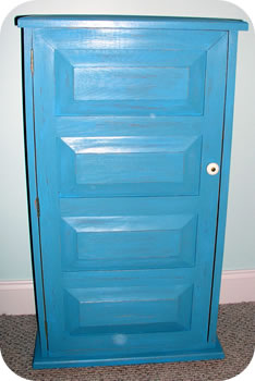sweater cabinet painted blue